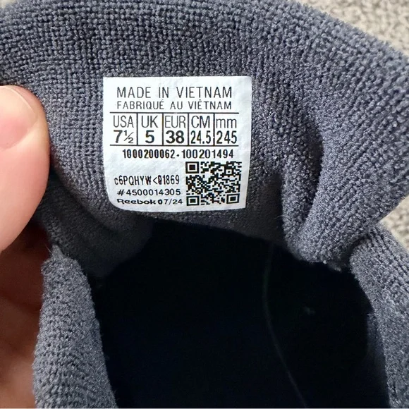 Reebok Charcoal and Sky Blue Athletic Shoes - Size 7.5 - Picture 7 of 7